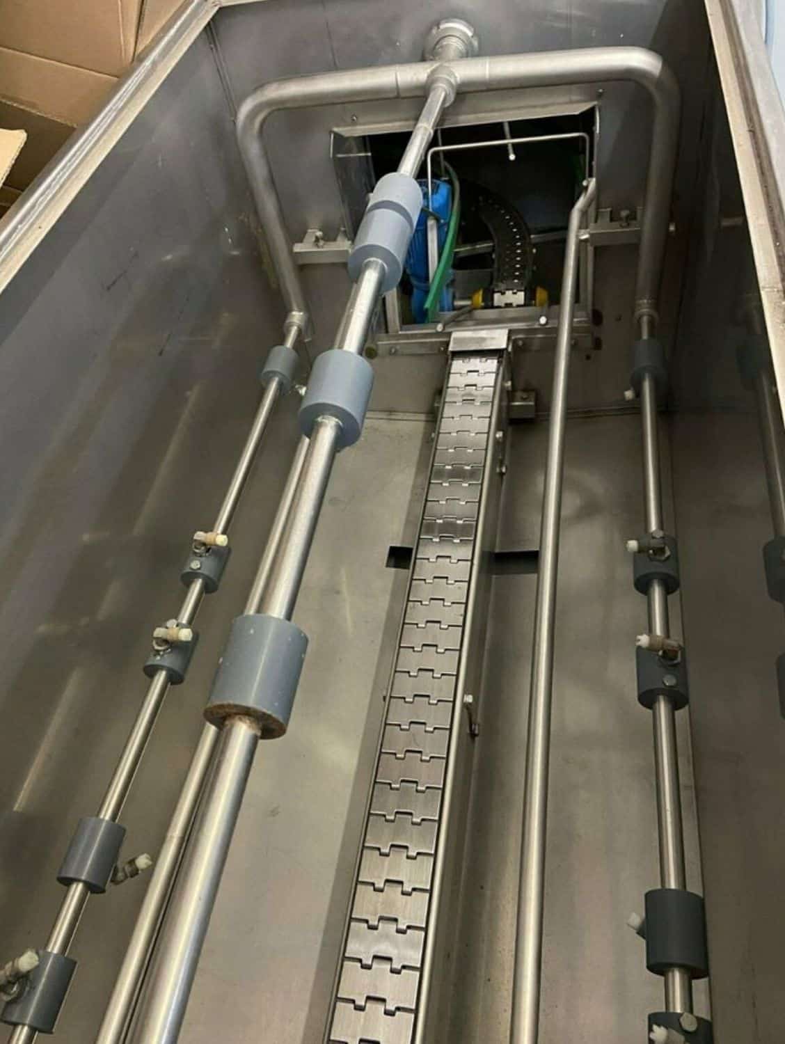 Side view of Nagel, PAC, Juwatec, ICS Returnable Glass Filling line for beer, soft drink