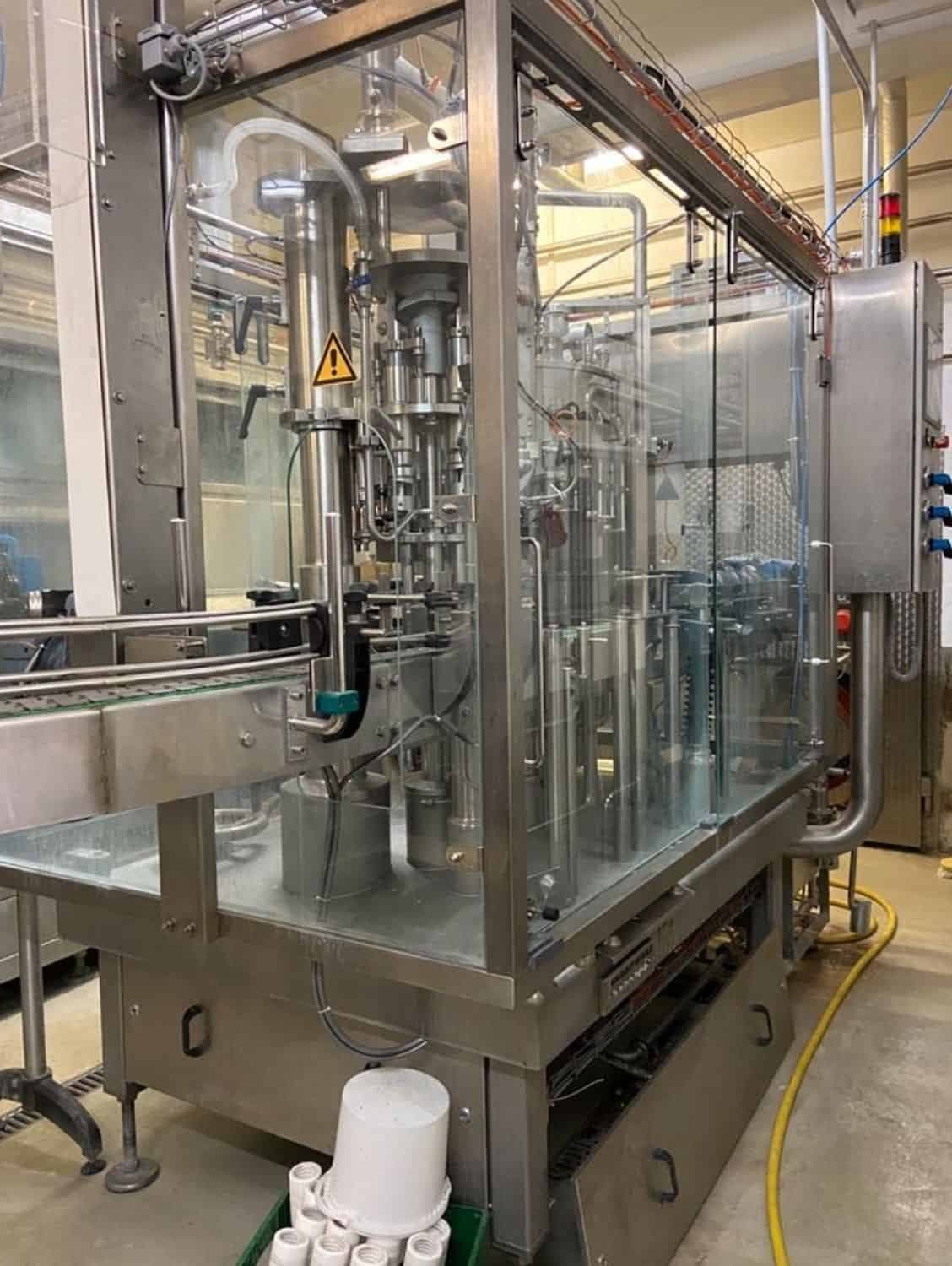 Right view of Nagel, PAC, Juwatec, ICS Returnable Glass Filling line for beer, soft drink