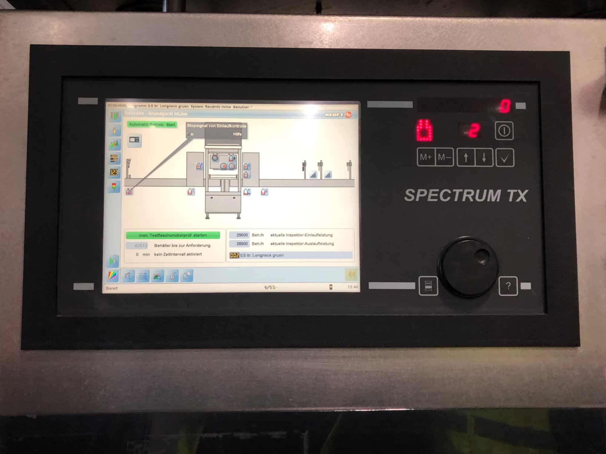 Control unit of Heuft InLine IR