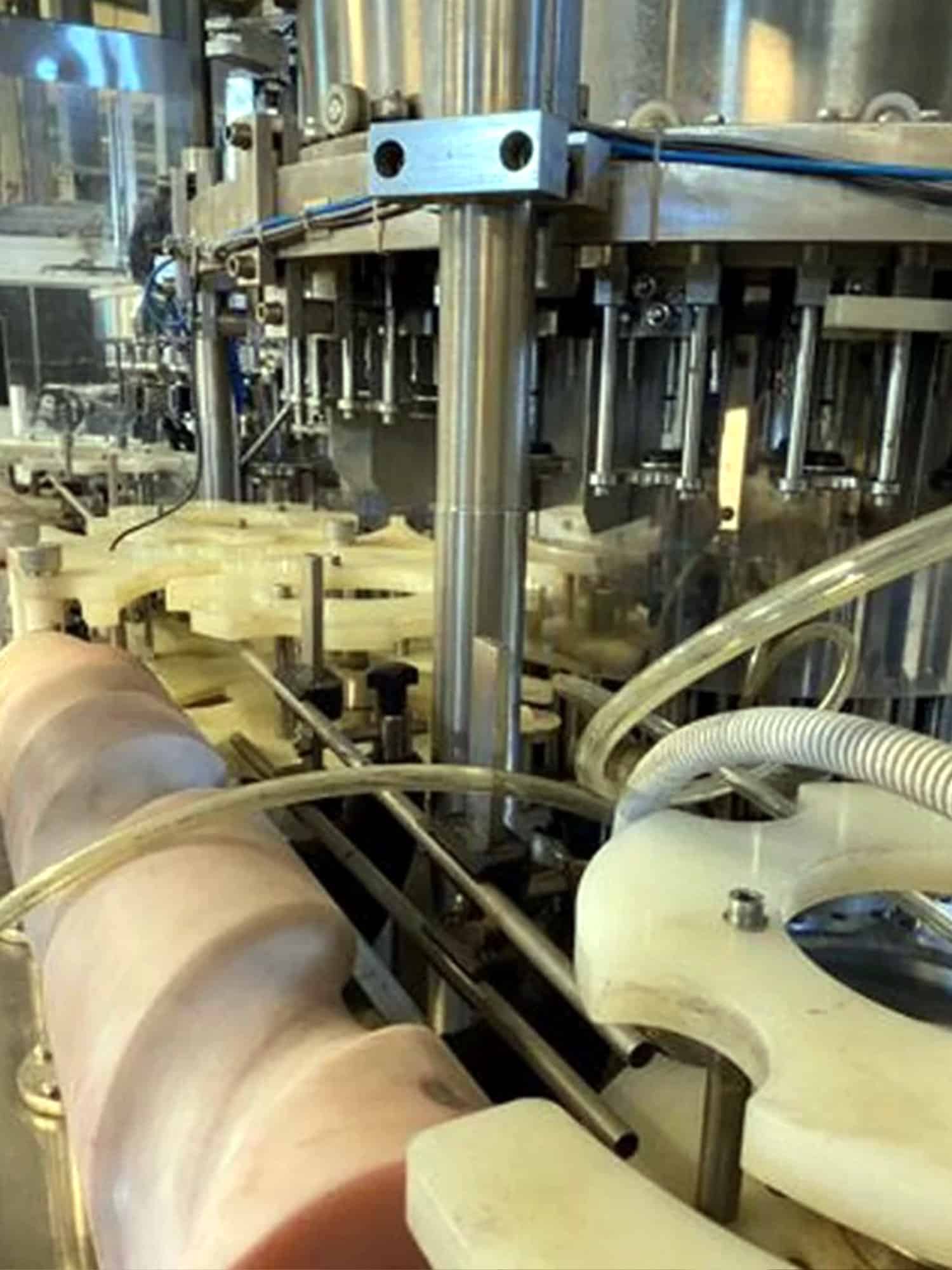 Working room of Melegari TriBlock (rinser, filler, capper)