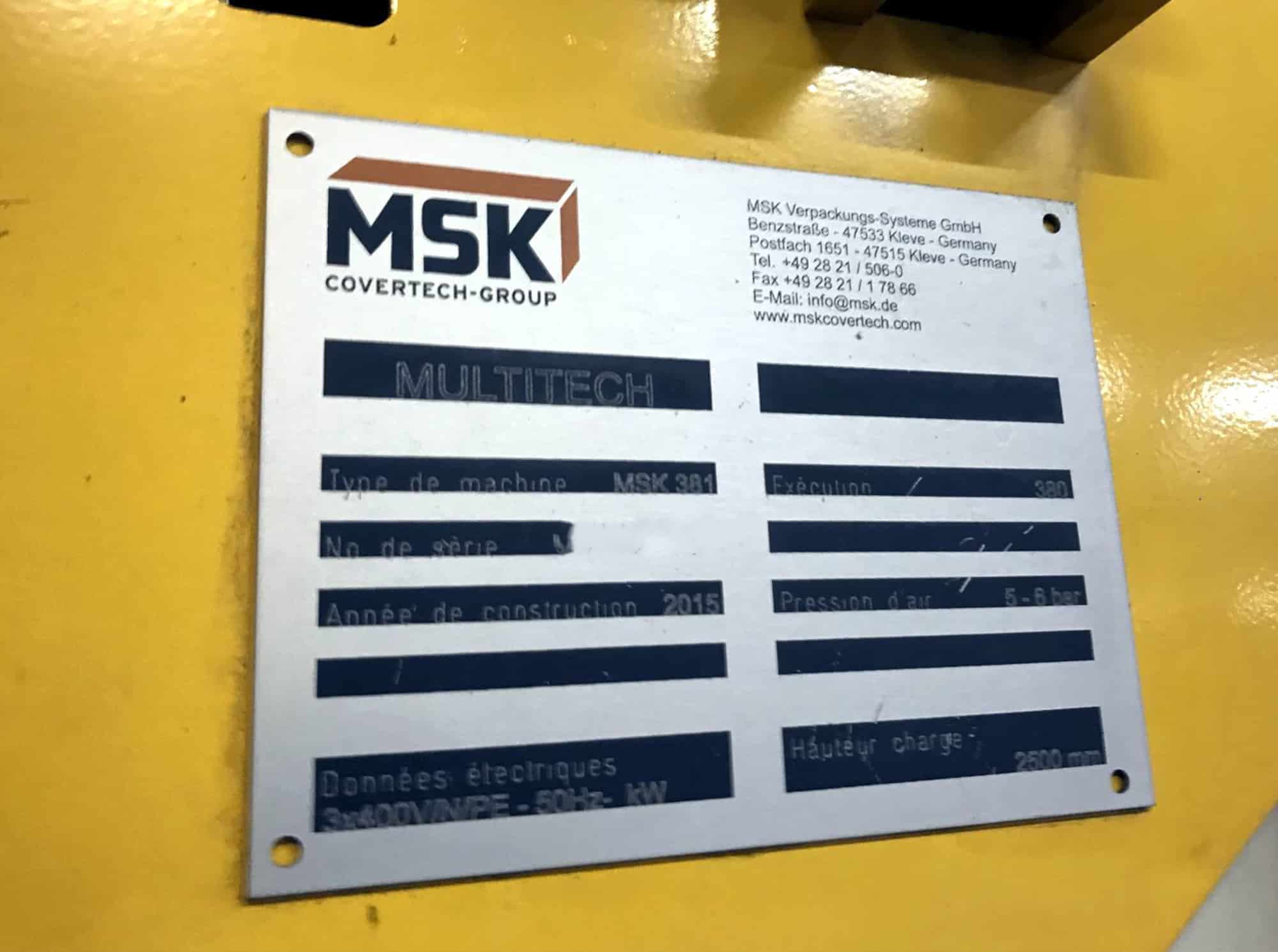 Nameplate of MSK MSK 381 