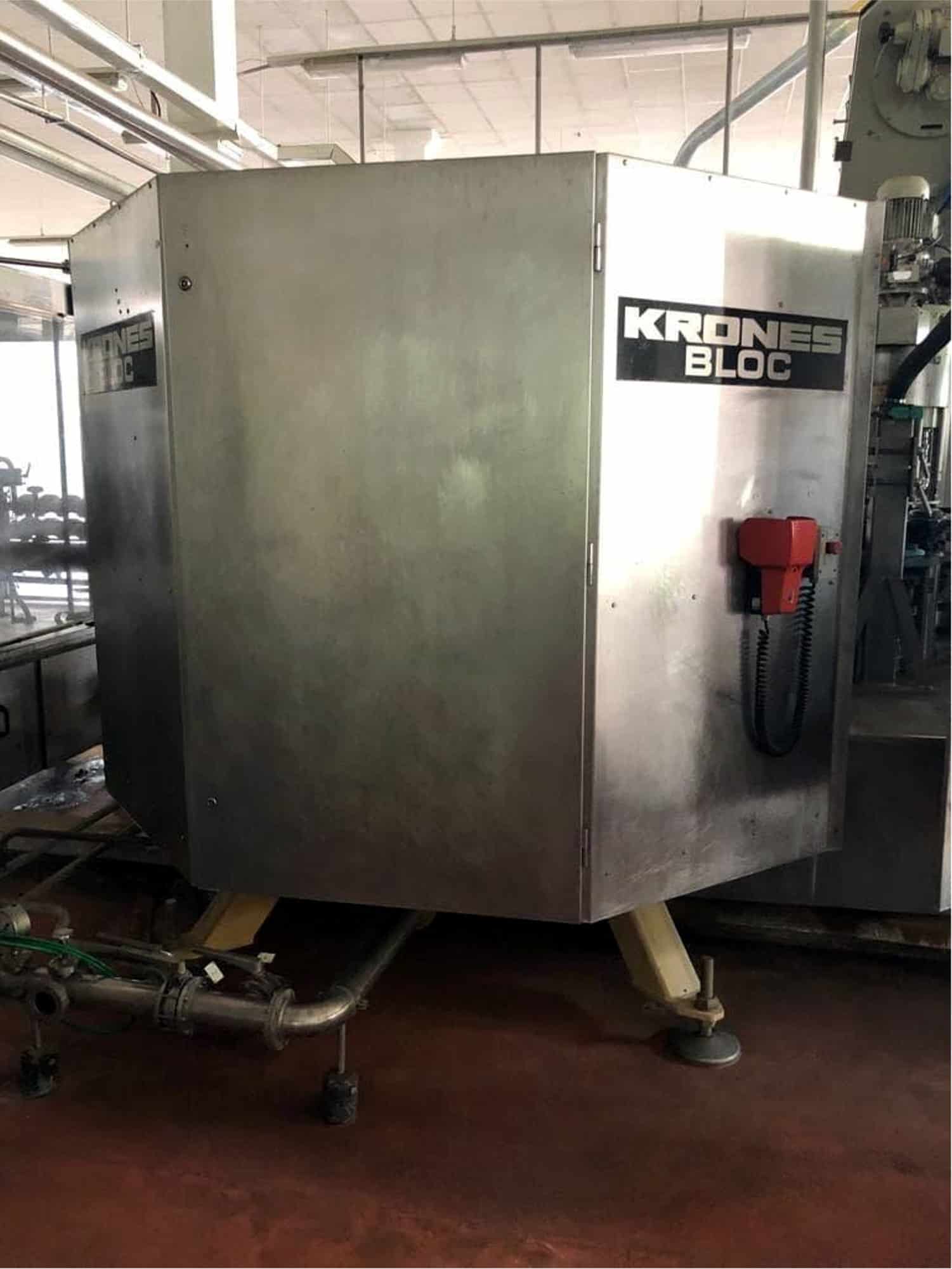Detail of Krones TriBlock (rinser, filler, capper)