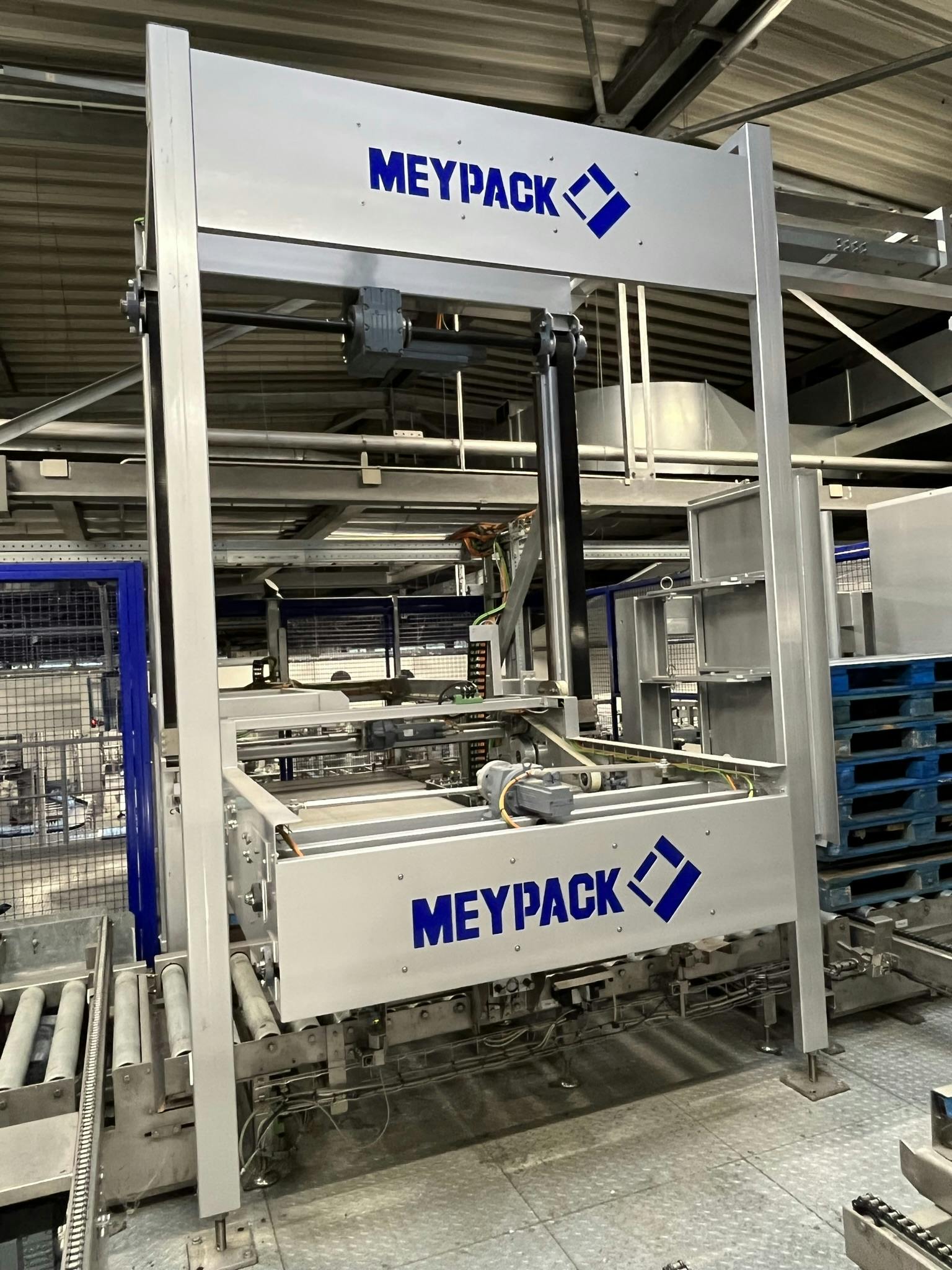 Side view of Meypack Meypack and Krones PET Bottling Line
