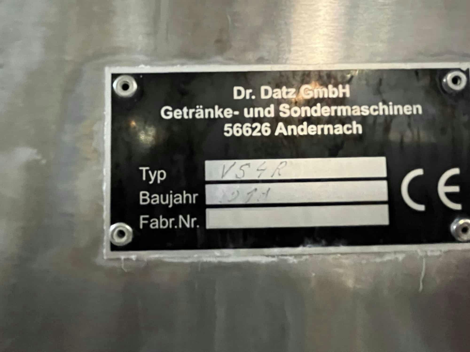 Nameplate of Dr. Datz GmbH Getränke- und Sondermaschinenbau VS4R