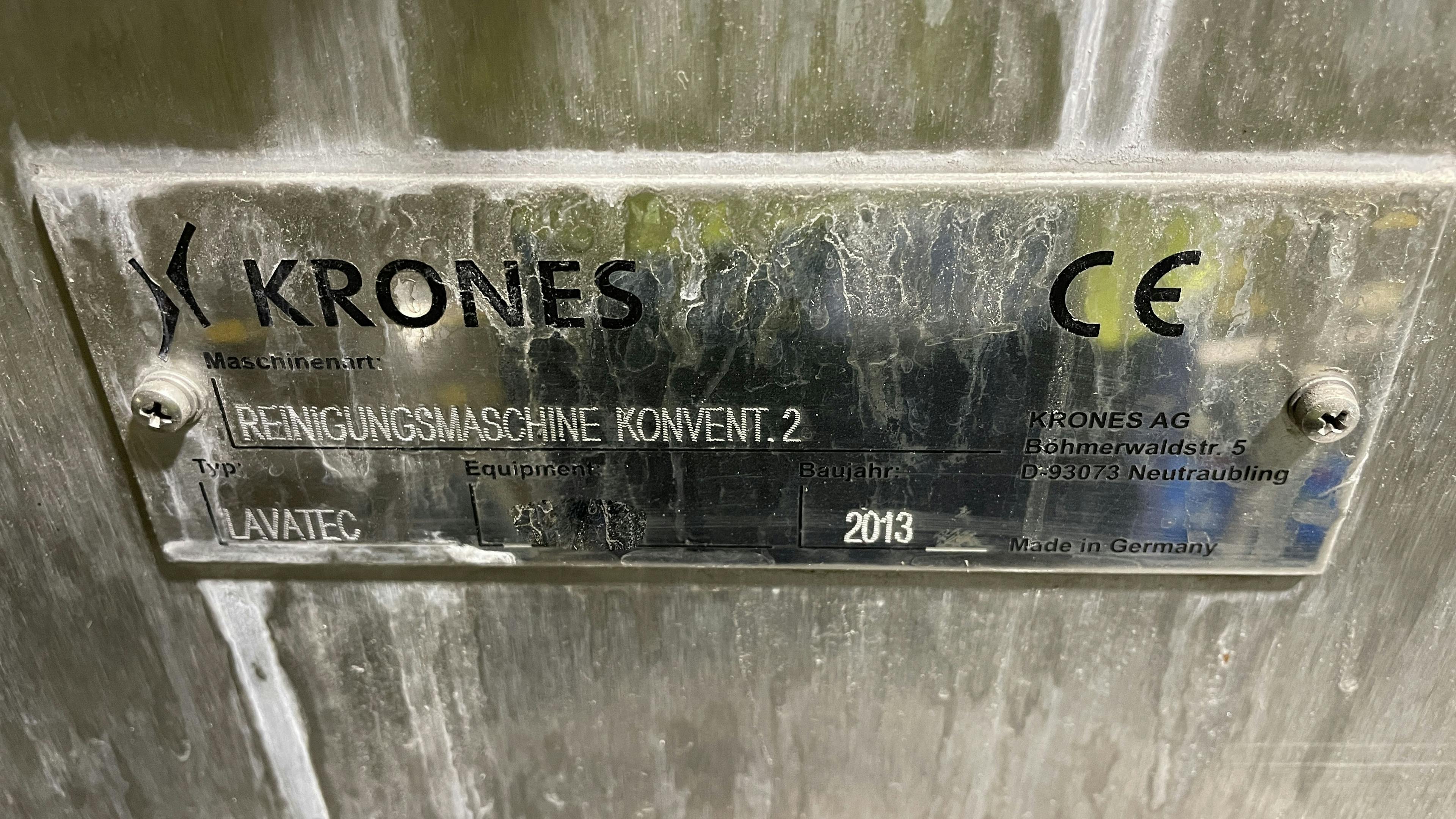 Nameplate of Krones Lavatec 
